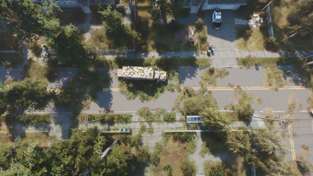 Ardem Screenshot Top Down View of a Residential Street with a Police Car
